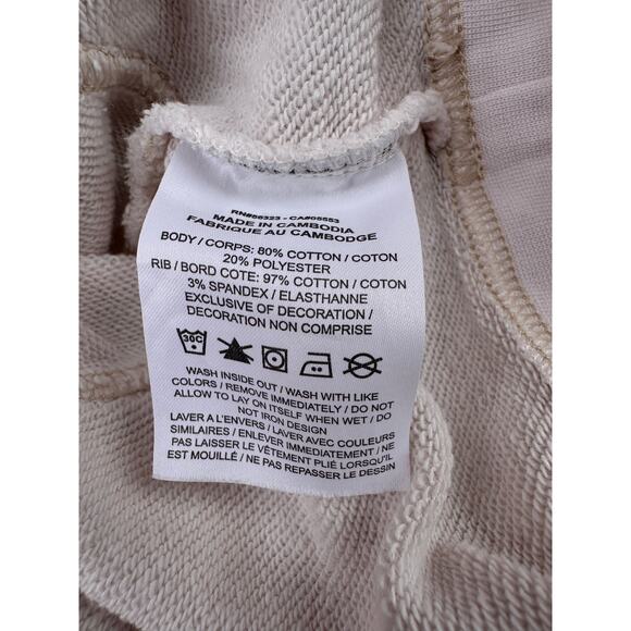 NIKE Women's Cropped Beige Crewneck Sweatshirt - Picture 6 of 7